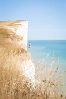 Seven Sisters Cliffs met rood witte vuurtoren aan de Engelse kust