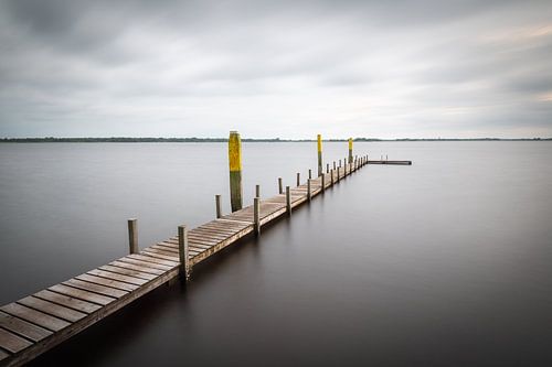 Long jetty in the lake