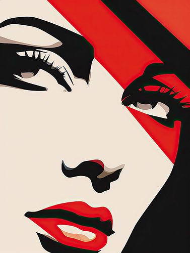 Abstraktes weibliches Gesicht