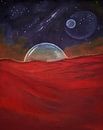 Kosmische Malerei, Ölgemälde, Mars von Celine Seelemann Miniaturansicht
