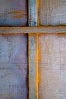 Cross made of rusted metal