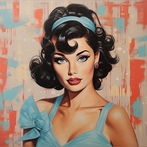 Pin Up Frau Pop Art 1960