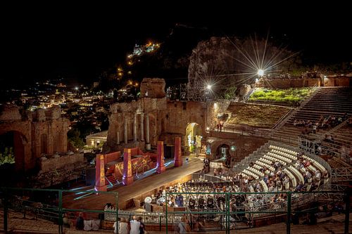 Greek Roman Theatre Taormina Sicily by Mario Calma