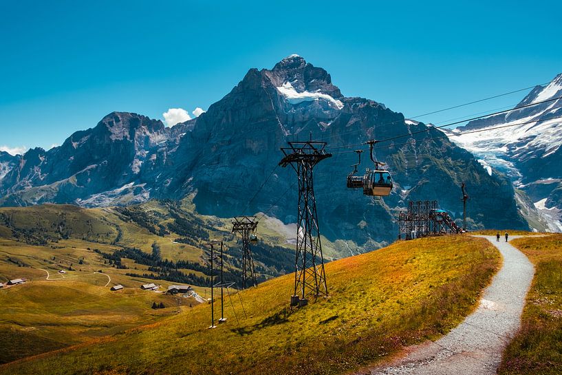 Firstbahn auf dem Gipfel von Grindelwald First von Steven Van Aerschot