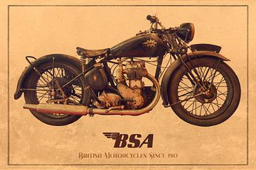 La moto BSA d'époque sur Martin Bergsma