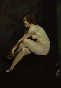 George Bellows, Nacktes Mädchen, Miss Leslie Hall, 1909