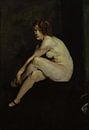 George Bellows, Naakt meisje, Miss Leslie Hall, 1909 van Atelier Liesjes thumbnail