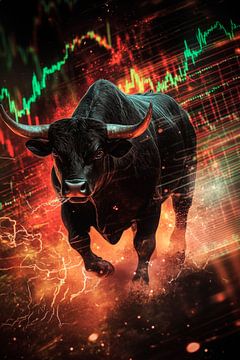 Bulle in dynamischer Aktion – Finanzmärkte von Poster Art Shop