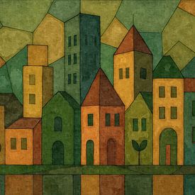 Kubistische Gassenmelodie von Sabine Wagner