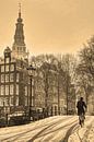 Zuiderkerk Sepia Amsterdam Winter von Hendrik-Jan Kornelis Miniaturansicht