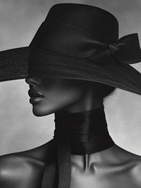 Portrait élégant en noir sur Carla Van Iersel