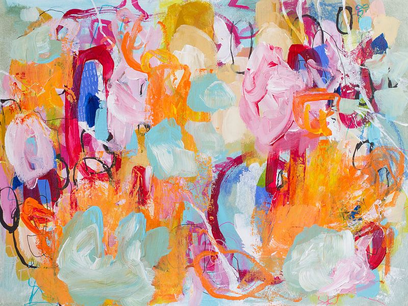 Busted in the cookiejar - abstract expressionism by QEIMOY