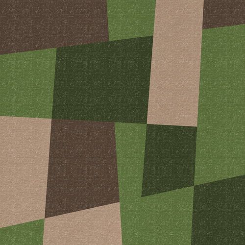 Moderne abstracte geometrische vormen en lijnen in aardetinten. Groen, bruin, wit