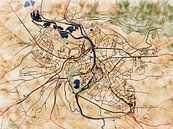 Kaart van Verdun in de stijl 'Serene Summer' van Maporia thumbnail