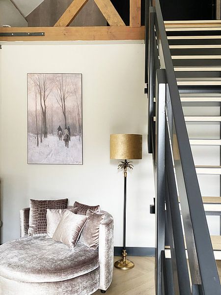 Customer photo: Riders in the snow in the Haagse Bos, Anton Mauve, on ArtFrame