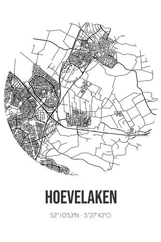Hoevelaken (Gelderland) | Landkaart | Zwart-wit