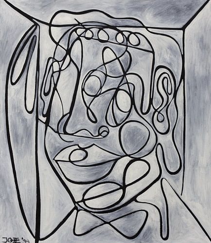 Face in white