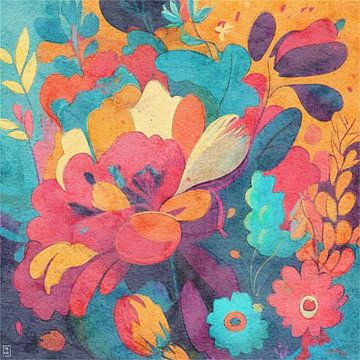 Bloemen kleuren je dag. van Ingrid A.U. Motzheim