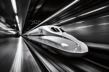Shinkansen in a speed rush by Skyfall