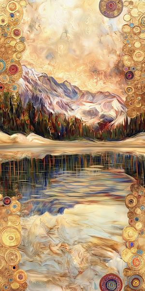 Mountain reflections in Golden Light by Whale & Sons