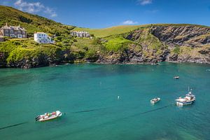 Hafen und Bucht von Port Isaac in Cornwall, England