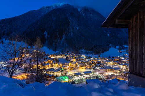 Village centre of Gaschurn in Austria