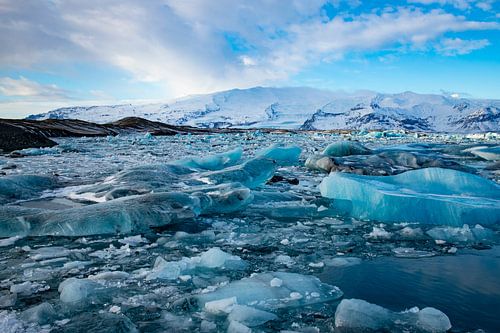 Landscape in Iceland, Jökulsárlón and Diamond Beach