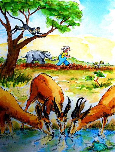 Kudus an der Tränke