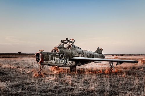 vliegtuig in de ochtendzon