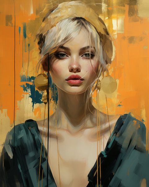 Portrait moderne &quot;Les filles dirigent le monde&quot; par Carla Van Iersel