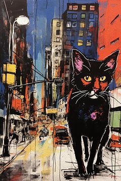 Katze bei einem Stadtspaziergang von Andreas Magnusson