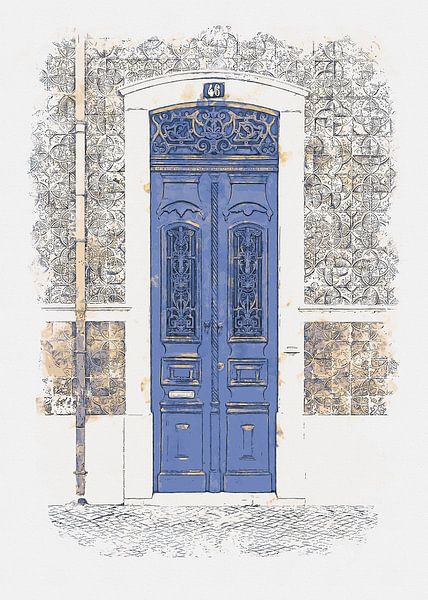 Vintage deur no. 1 van Apolo Prints
