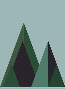 Yama - Graphic abstract design of mountains in the Dolomites
