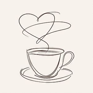 Kaffee Line Art