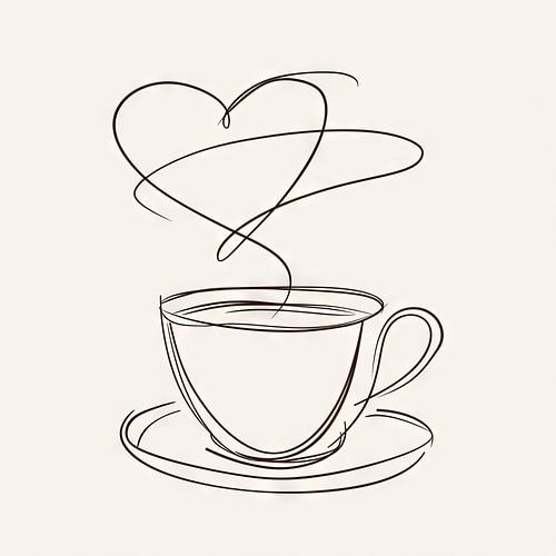 Kaffee Line Art