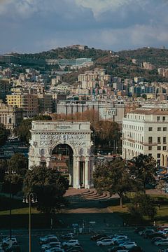 Stadtbild von Genua, Piazza Della Vittoria von Danny Brandsma