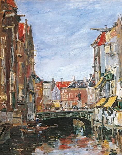 La Place Ary Scheffer, Dordrecht, Eugène Boudin by Masterful Masters