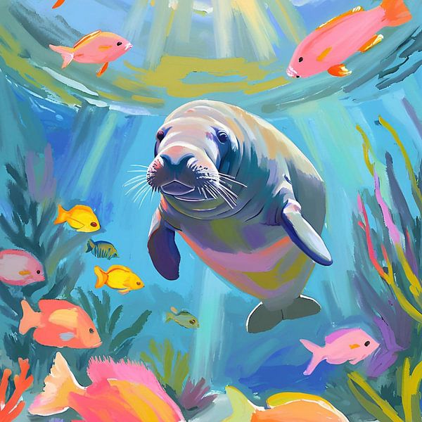 Gentle Giant of the Deep (for round print) by Trinkets NL ✪ Design Studio