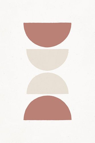 Stacked Half Circles in Earthy Tones