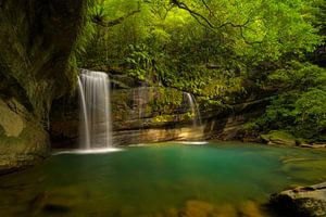 Wanggu waterval in noord Taiwan van Jos Pannekoek