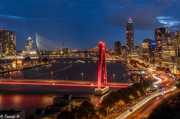 Rotterdam vanaf het dak van Ton van den Boogaard