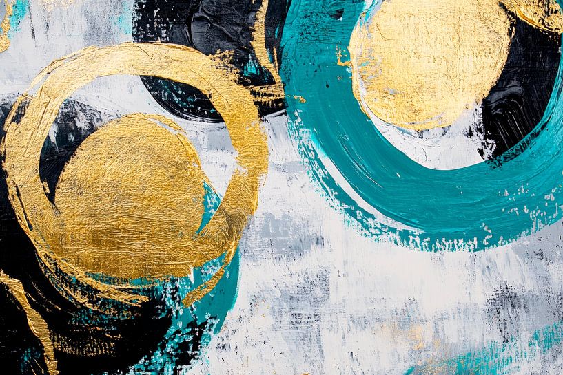 Moderne abstrakte Kunst mit Goldakzenten von Poster Art Shop