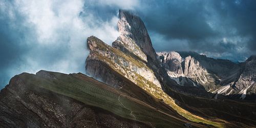 Dolomites Seceda with Furchetta and small Fermeda