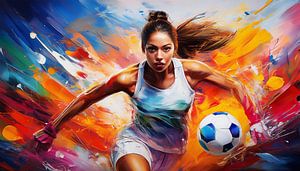 Fußball mit Künstliche Farben