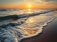 Zonsondergang op het strand