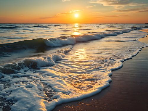 Coucher de soleil sur la plage