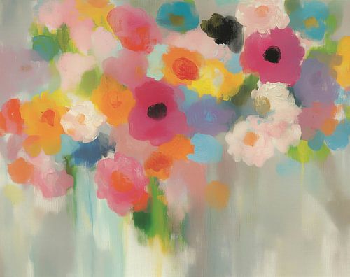 Bouquet vivant dans une splendeur colorée impressionniste