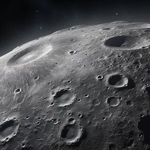 Craters on the moon