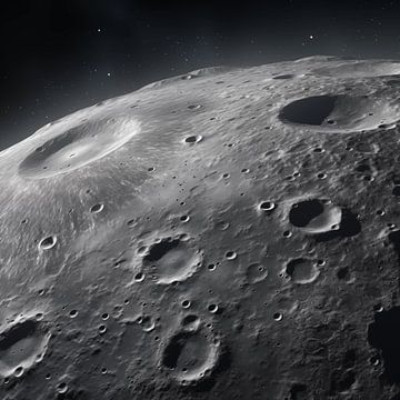 Cratères sur la lune sur TheXclusive Art