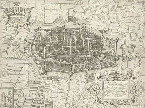 Kaart van Alkmaar, 1597, Cornelis Jacobsz. Drebbel